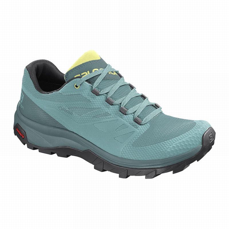 Salomon Singapore Womens Hiking Shoes - OUTLINE GORE-TEX Turquoise/Green | 23140-TESZ